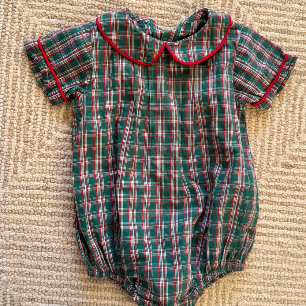 James & Lottie 18m Plaid Christmas Kids Bubble